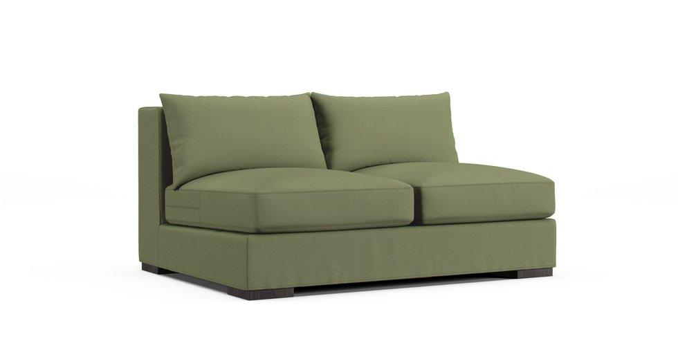 Covers for RH Capri Luxe Armless Sofa - Care+ Canvas Sage