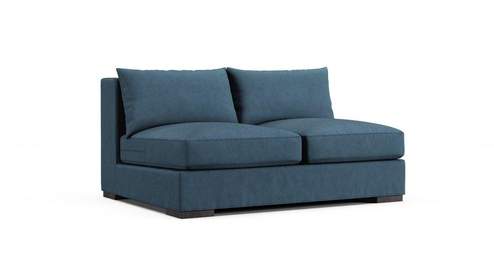 Covers for RH Capri Luxe Armless Sofa - Care+ Tweed Teal