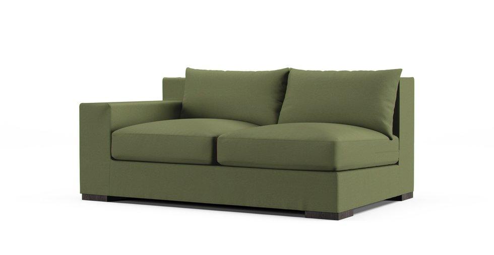 Covers for RH Capri Luxe Left/Right Arm Sofa - Care+ Canvas Sage