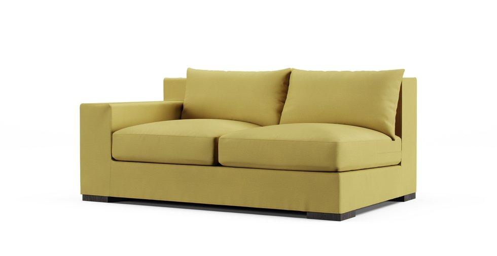 Covers for RH Capri Luxe Left/Right Arm Sofa - Care+ Tweed Amber