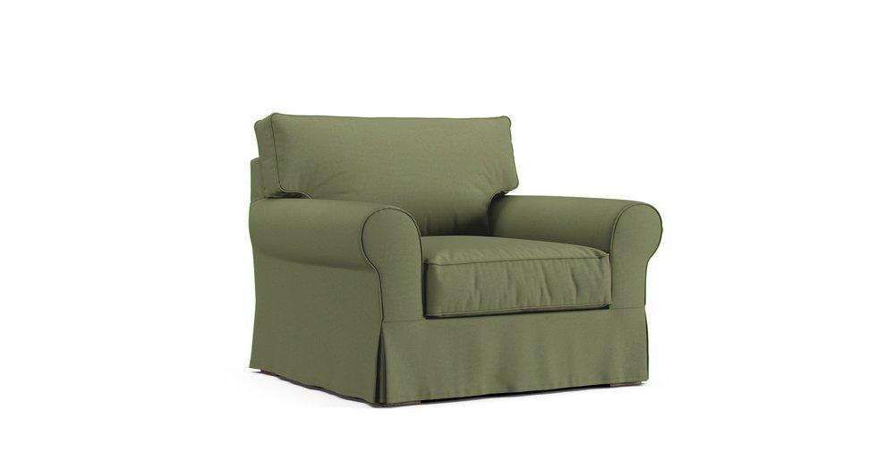 Covers for RH Grand-Scale Roll Arm Chair - Care+ Canvas Sage