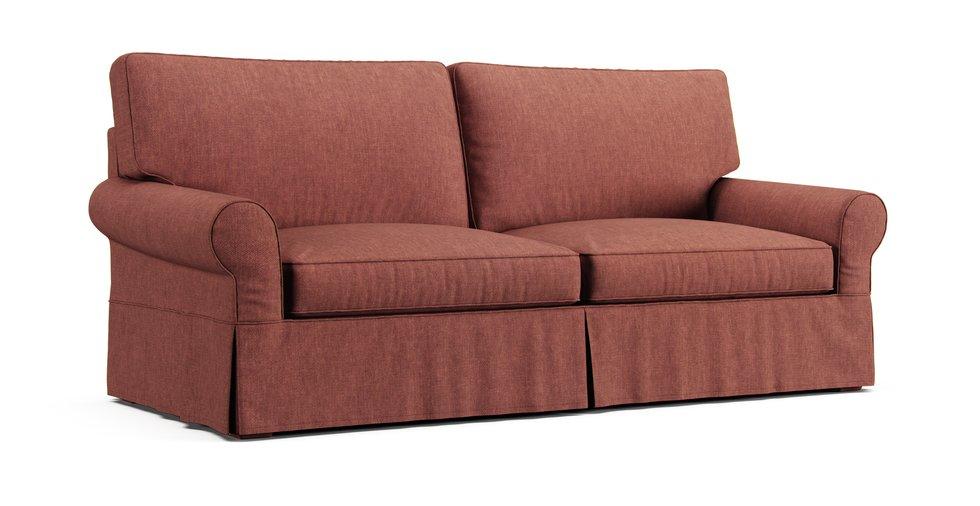 Covers for RH Grand-Scale Roll Arm 96" Sofa - Care+ Tweed Sunset