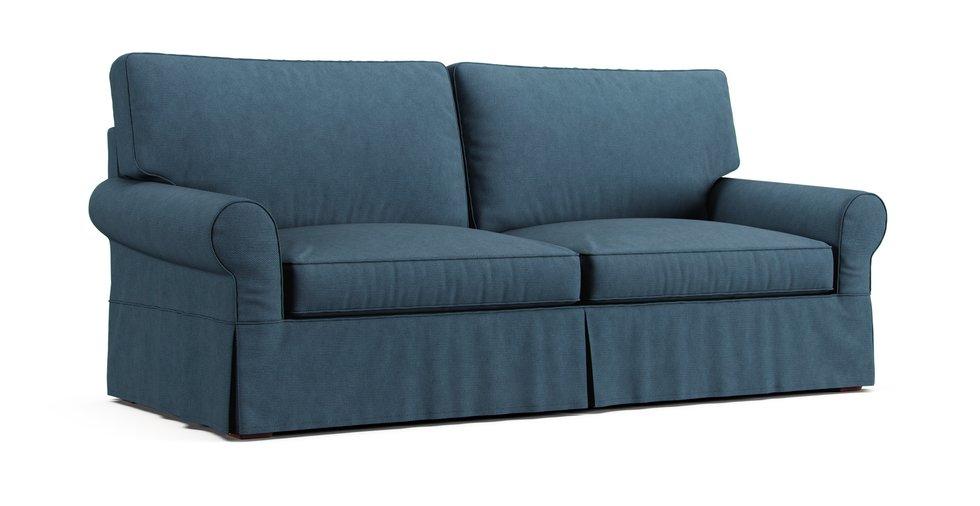 Covers for RH Grand-Scale Roll Arm 96" Sofa - Care+ Tweed Teal