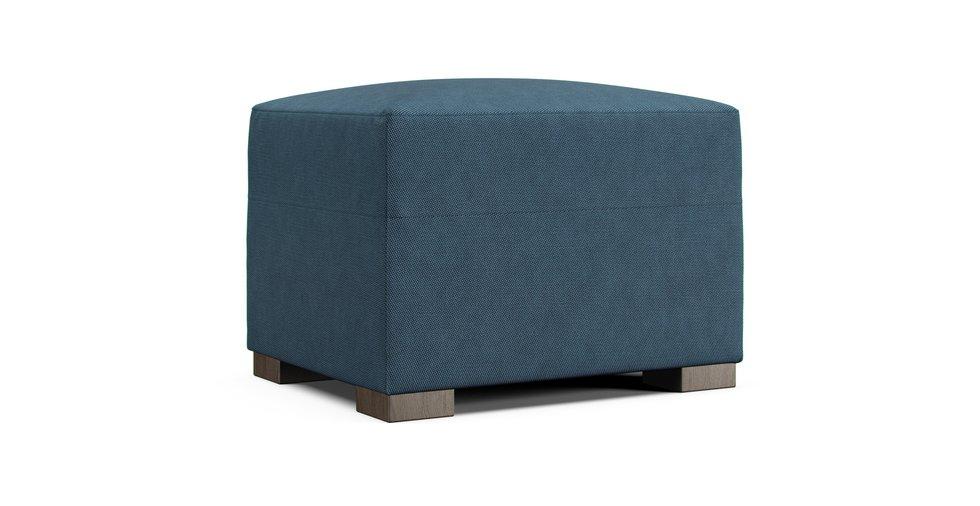 Covers for RH Maxwell Ottoman - Care+ Tweed Teal
