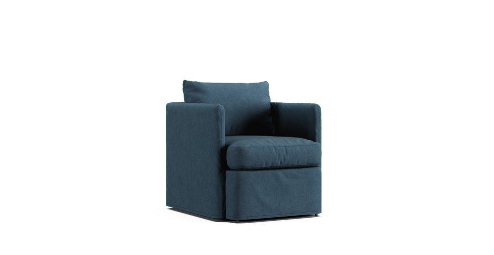 Auburn Chair Slipcover - Care+ Tweed Teal