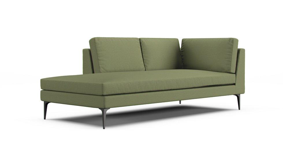 Andes Left/Right Arm Terminal Chaise Slipcover - Care+ Canvas Sage