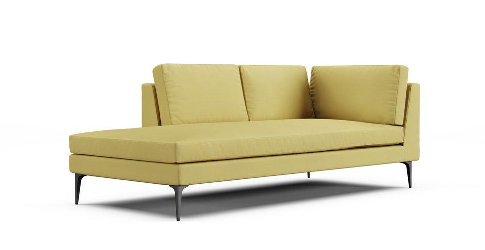 Andes Left/Right Arm Terminal Chaise Slipcover - Care+ Tweed Amber