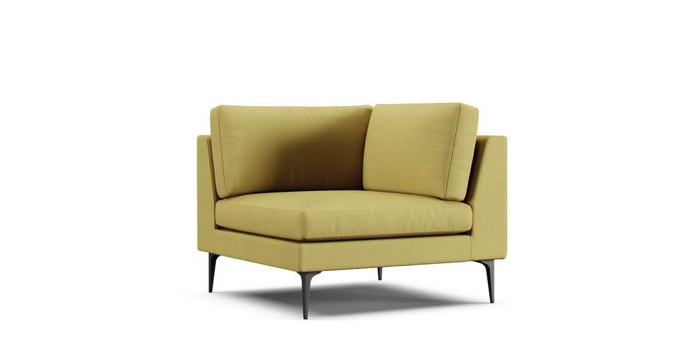 Andes Corner Seat Sofa Slipcover - Care+ Tweed Amber