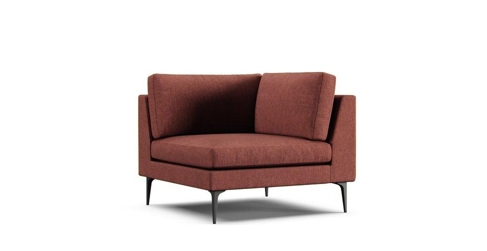 Andes Corner Seat Sofa Slipcover - Care+ Tweed Sunset