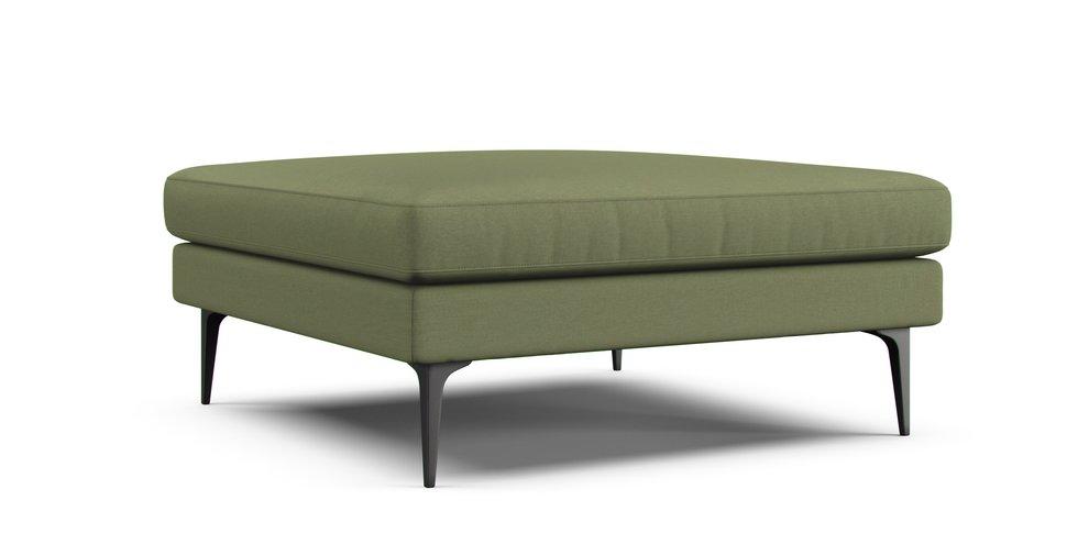 Andes Ottoman Slipcover - Care+ Canvas Sage