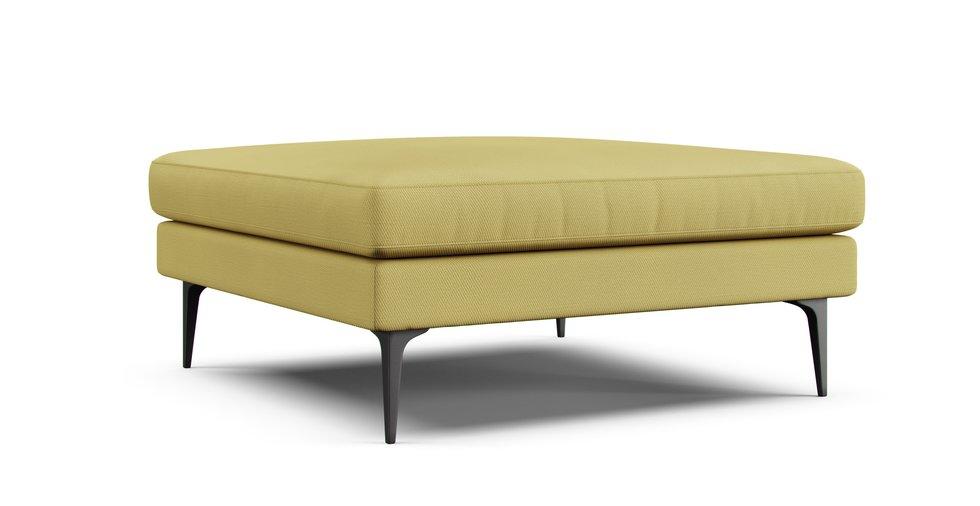 Andes Ottoman Slipcover - Care+ Tweed Amber