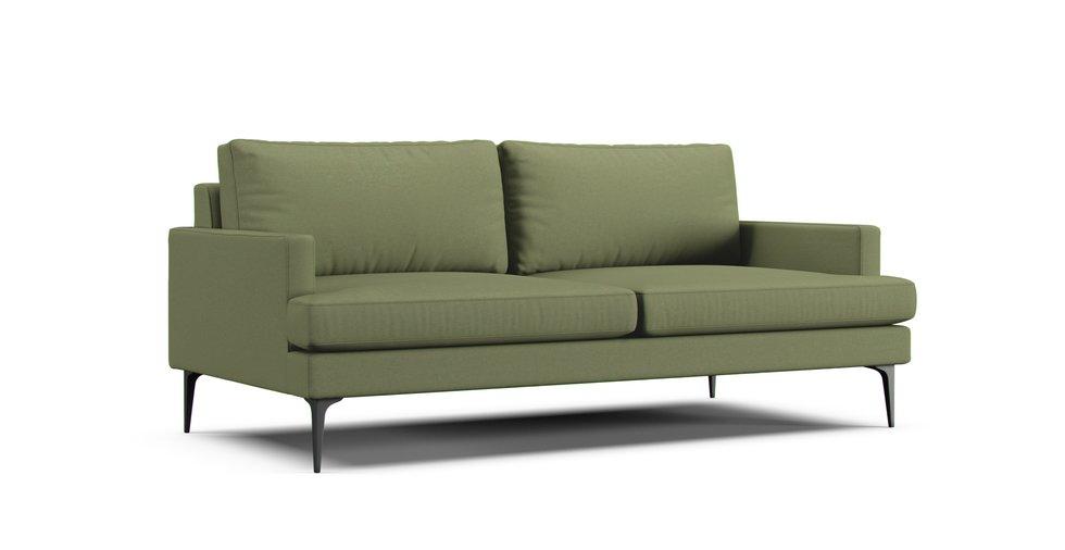 Andes 76.5 Sofa Slipcover - Care+ Canvas Sage