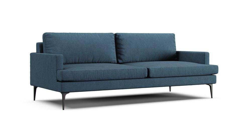 Andes 86" Sofa Slipcover - Care+ Tweed Teal