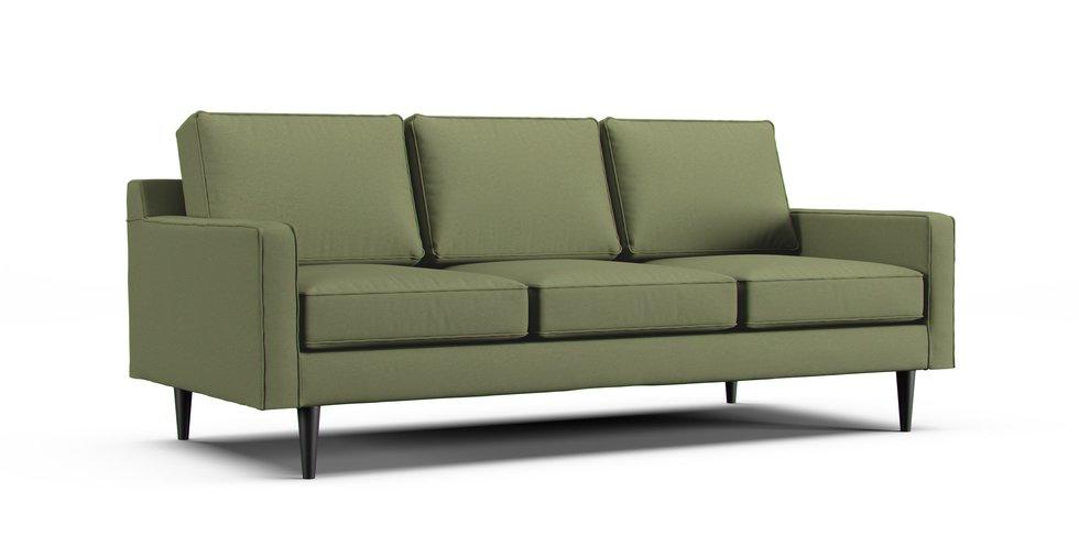 Drake 86" Sofa Slipcover - Care+ Canvas Sage