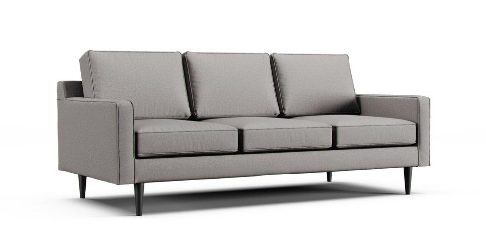 Drake 86" Sofa Slipcover - Care+ Canvas Ash