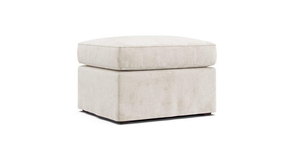 Henry Ottoman Slipcover - Care+ Tweed Amber