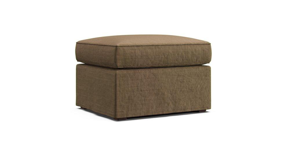 Henry Ottoman Slipcover - Care+ Tweed Sunset