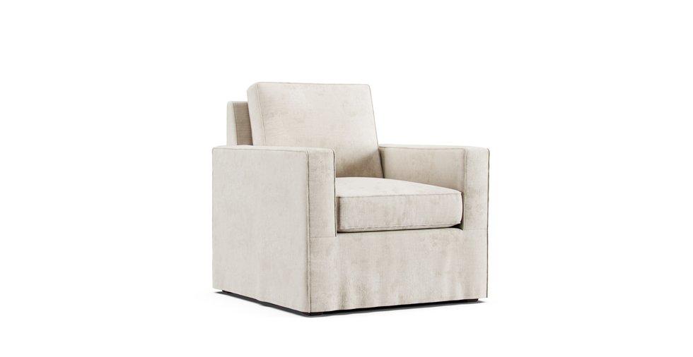 Henry Armchair Slipcover - Care+ Tweed Amber