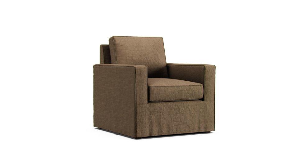 Henry Armchair Slipcover - Care+ Tweed Sunset