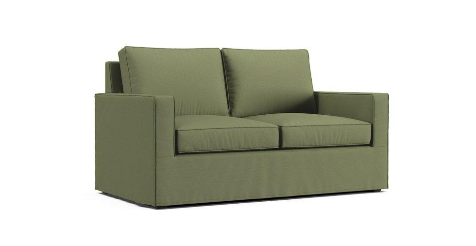 Henry 66" Sofa Slipcover - Care+ Canvas Sage