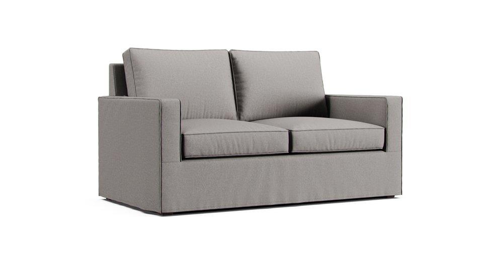 Henry 66" Sofa Slipcover - Care+ Canvas Ash