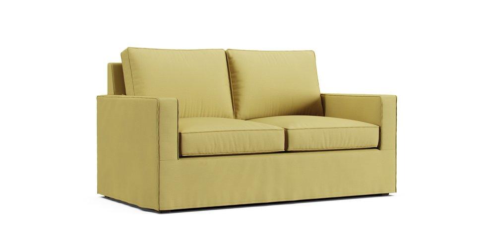 Henry 66" Sofa Slipcover - Care+ Tweed Amber