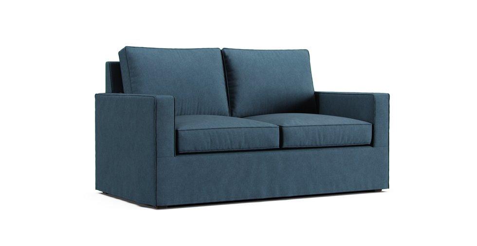 Henry 66" Sofa Slipcover - Care+ Tweed Teal
