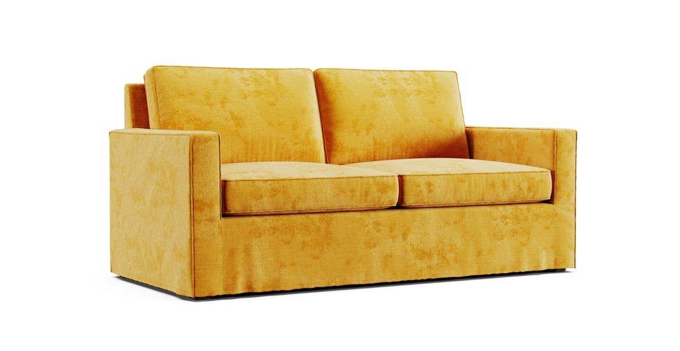 Henry 76" Sofa Slipcover - Care+ Canvas Ash