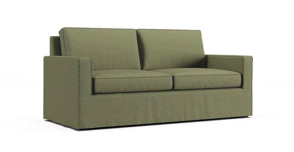 Henry Queen Sleeper Sofa Slipcover - Care+ Canvas Sage