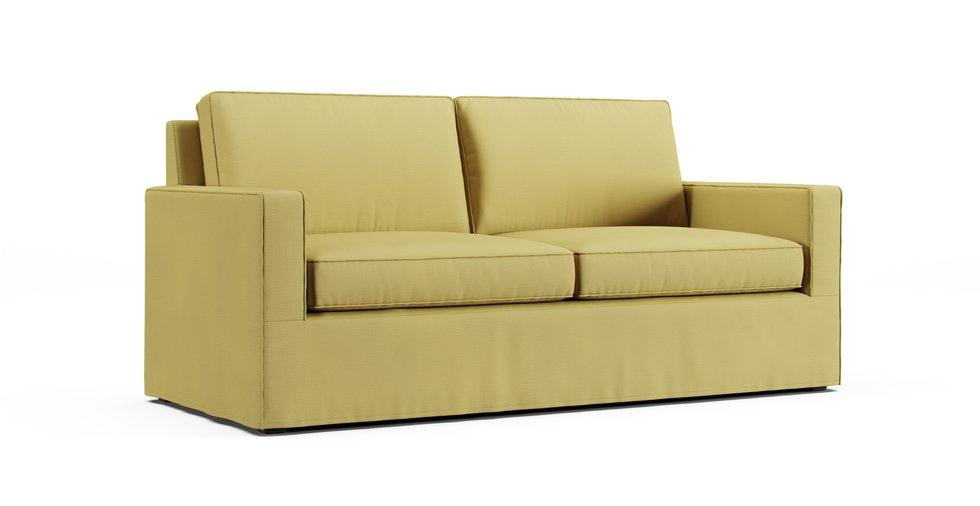 Henry Queen Sleeper Sofa Slipcover - Care+ Tweed Amber