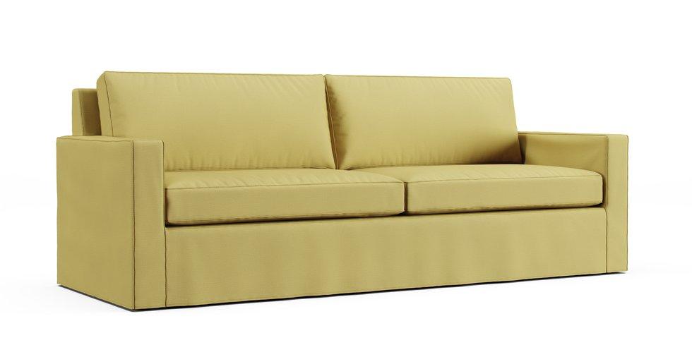 Henry 86" Sofa Slipcover - Care+ Tweed Amber