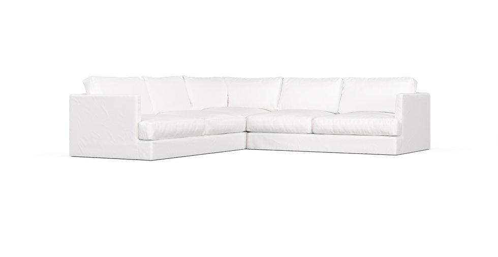 Haven 106" 3-Piece L-Shaped Multi Seat Sectional Slipcover