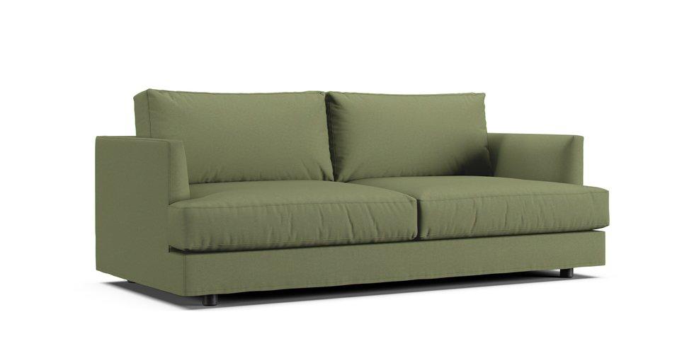 Haven 84" Sofa Slipcover - Care+ Canvas Sage