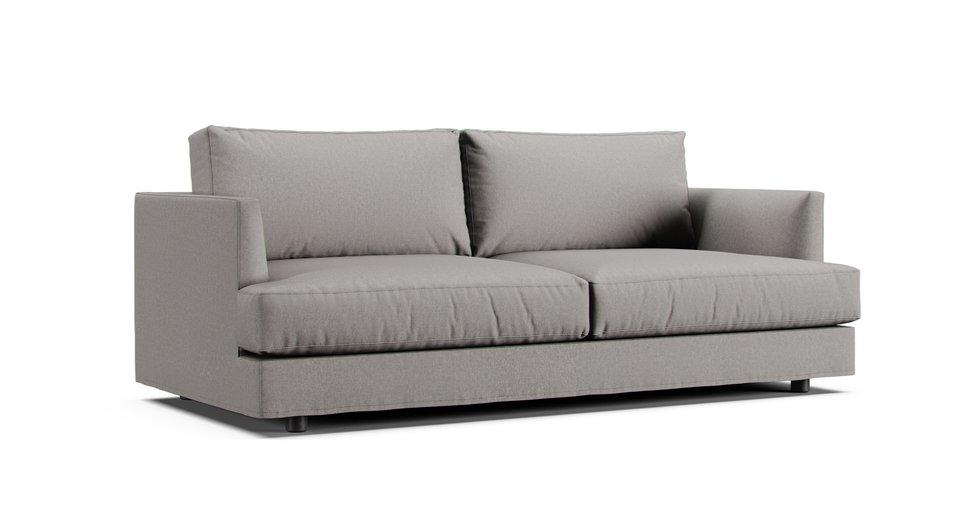 Haven 84" Sofa Slipcover - Care+ Canvas Ash