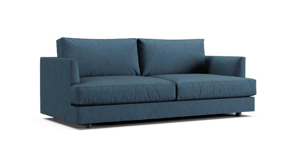 Haven 84" Sofa Slipcover - Care+ Tweed Teal
