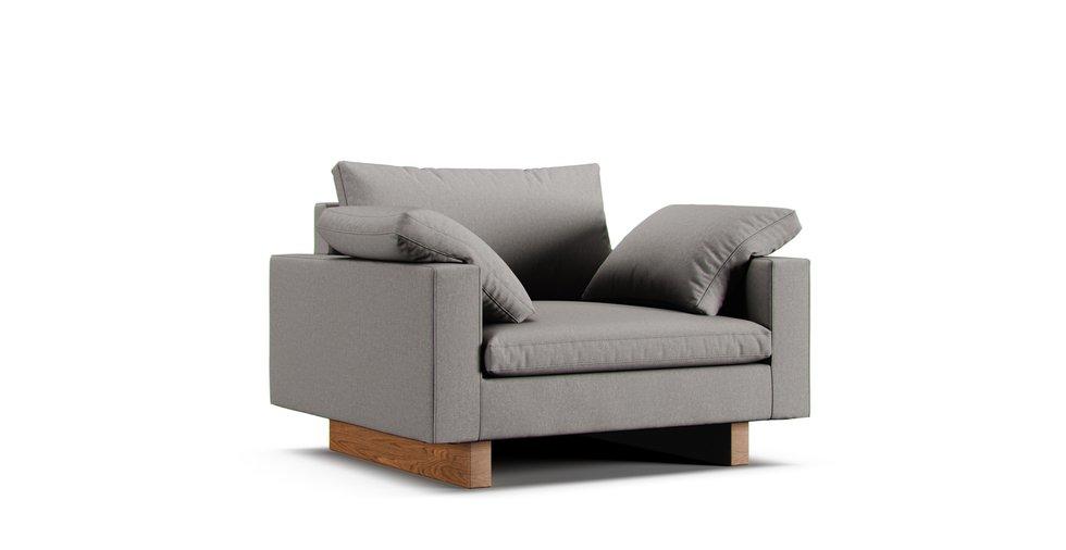 Harmony Chair Slipcover - Care+ Canvas Ash