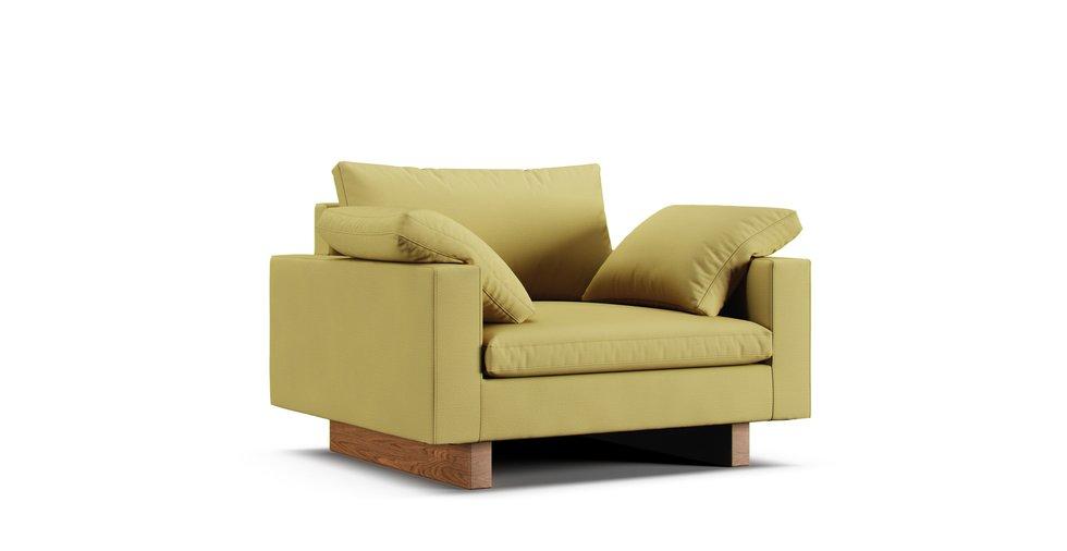 Harmony Chair Slipcover - Care+ Tweed Amber