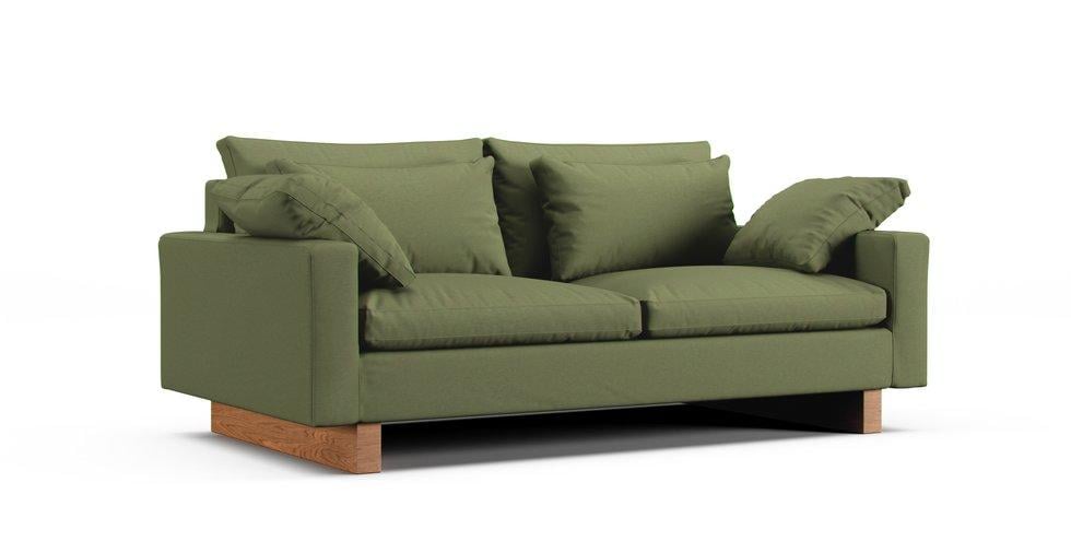 Harmony 76" Sofa Slipcover - Care+ Canvas Sage