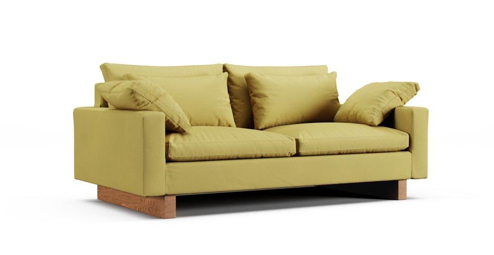 Harmony 76" Sofa Slipcover - Care+ Tweed Amber