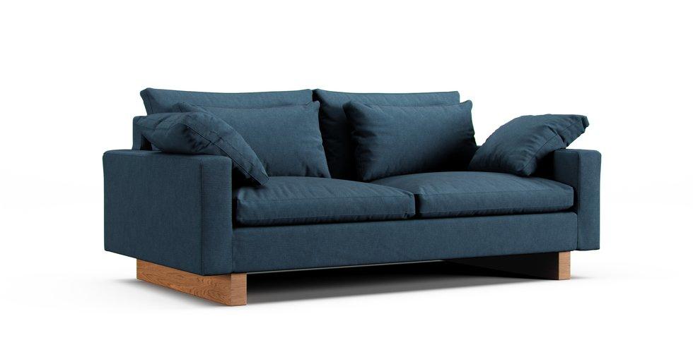 Harmony 76" Sofa Slipcover - Care+ Tweed Teal