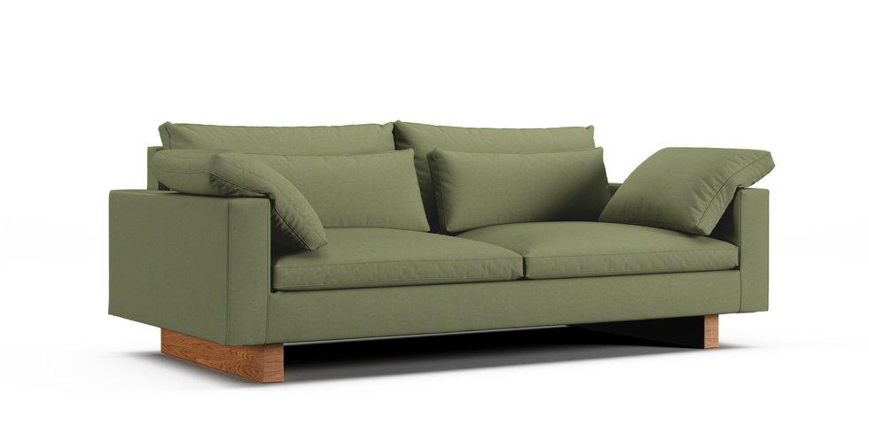 Harmony 82" Sofa Slipcover - Care+ Canvas Sage
