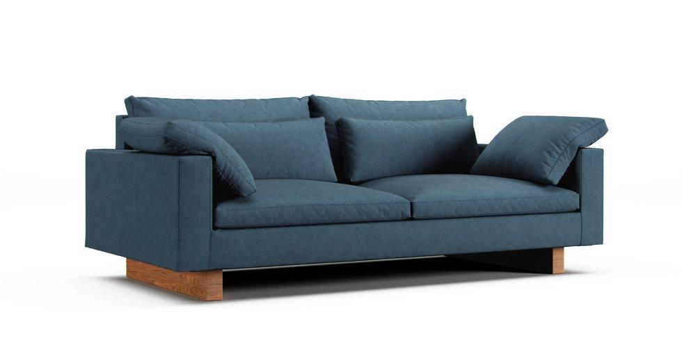 Harmony 82" Sofa Slipcover - Care+ Tweed Teal