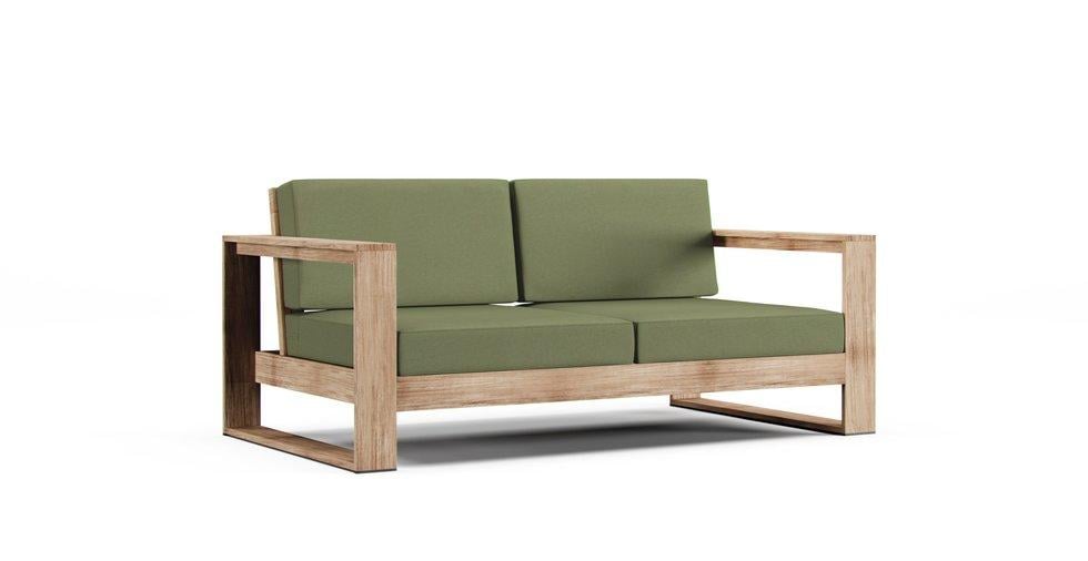 Portside Outdoor Sofa Cushion Cover - Care+ Canvas Sage