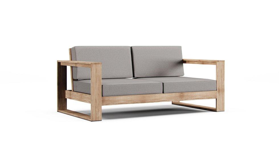 Portside Outdoor Sofa Cushion Cover - Care+ Canvas Ash