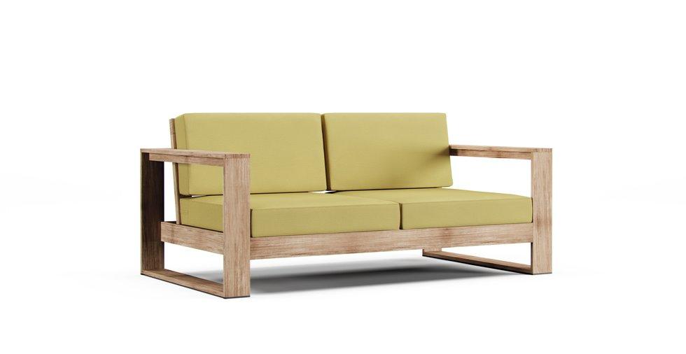 Portside Outdoor Sofa Cushion Cover - Care+ Tweed Amber