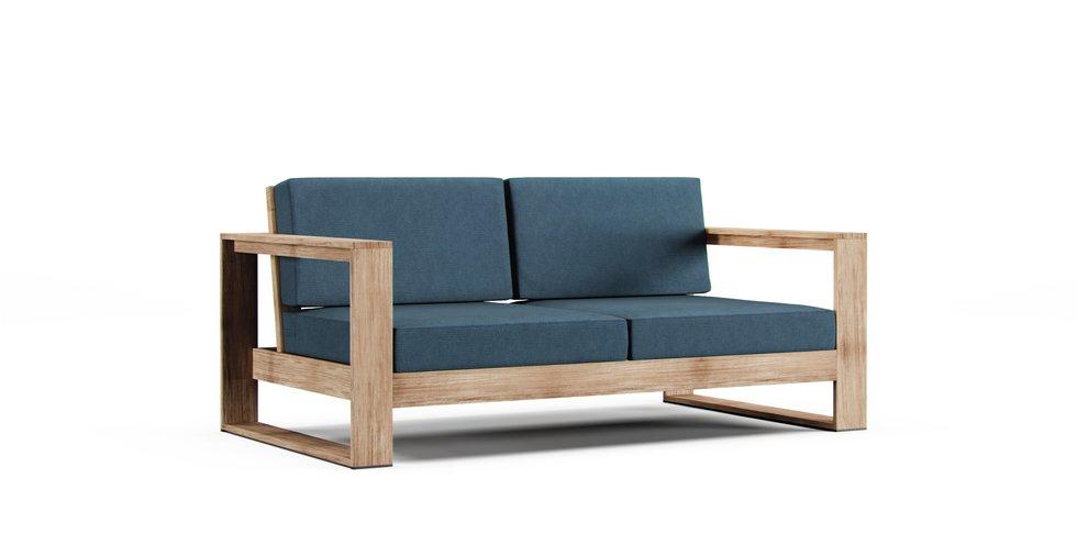 Portside Outdoor Sofa Cushion Cover - Care+ Tweed Teal