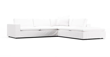 Bezug Utopia Modulares 3-er 123" Ecksofa mit links/rechts Armlehnen-Bumper und Chaise