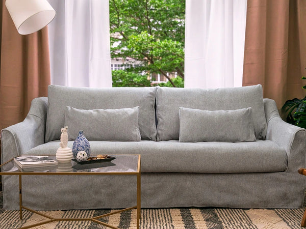 IKEA ソファーカバー AGERÖD アーゲロード カバー 3人掛けソファ用, グレー - IKEA