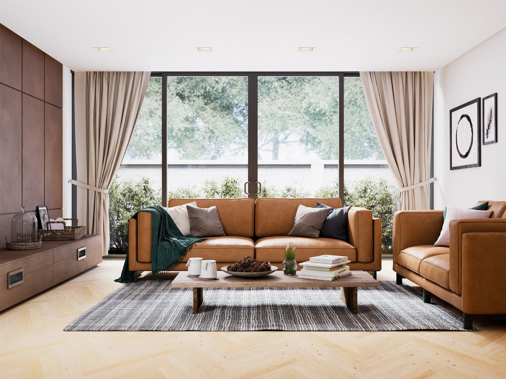 Bezug für 2er-Sofa mit rechteckigen Armlehnen und boxförmigen
