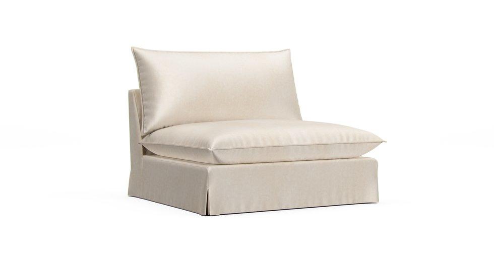 Crate and Barrel Unwind Armless Chair Slipcover Comfort Works